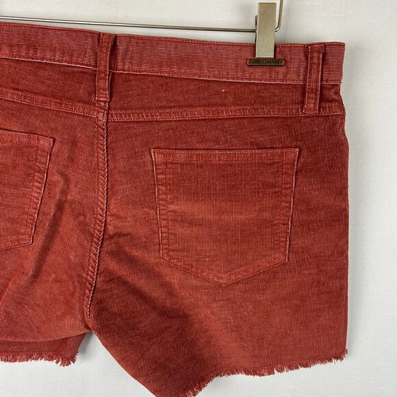 Carve Designs Oahu Relaxed Boyfriend 4" Inseam Burnt Orange Corduroy Shorts 6 - Picture 8 of 9